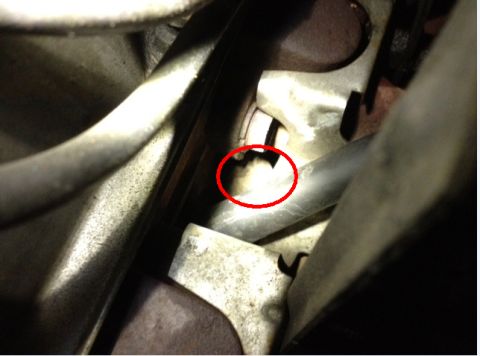 1993 Ford Bronco - Engine part detail, possibly related to a head gasket issue.