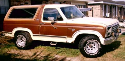 1980 Ford Bronco - This two-tone Ford Bronco features aftermarket wheels and appears to be from the 1980 model year.
