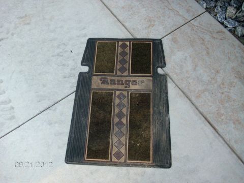1979 Ford F-150 - A floor mat with the name "Ranger" is shown on a tiled surface.