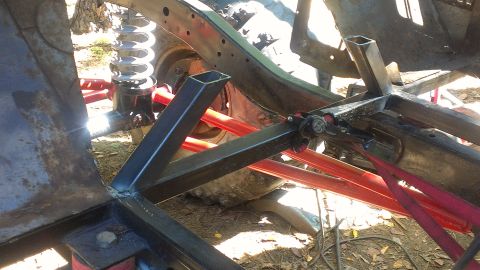 1978 Ford Bronco - Custom fabrication work on a vehicle's chassis and suspension system is visible.