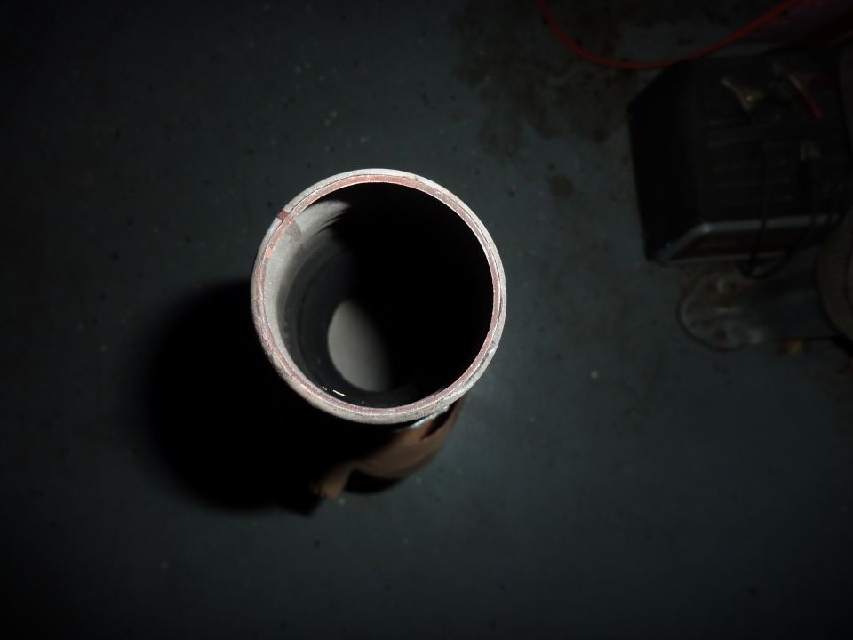 Exhaust pipe interior view