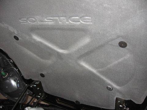 1995 Ford Bronco - The underhood insulation displays the "SOLSTICE" name, indicating the vehicle model.
