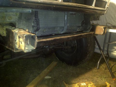 1995 Ford Bronco - Crossmember mocked up on frame
