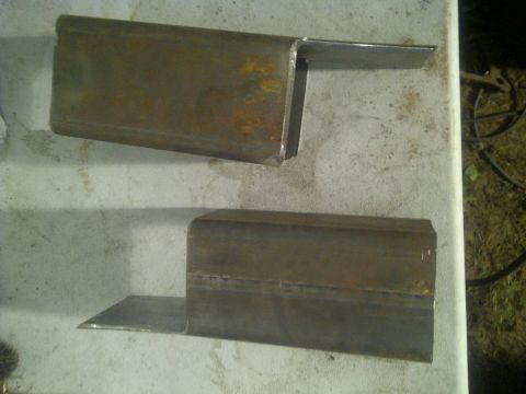 1995 Ford Bronco - Front hangers ready to weld to the crossmember