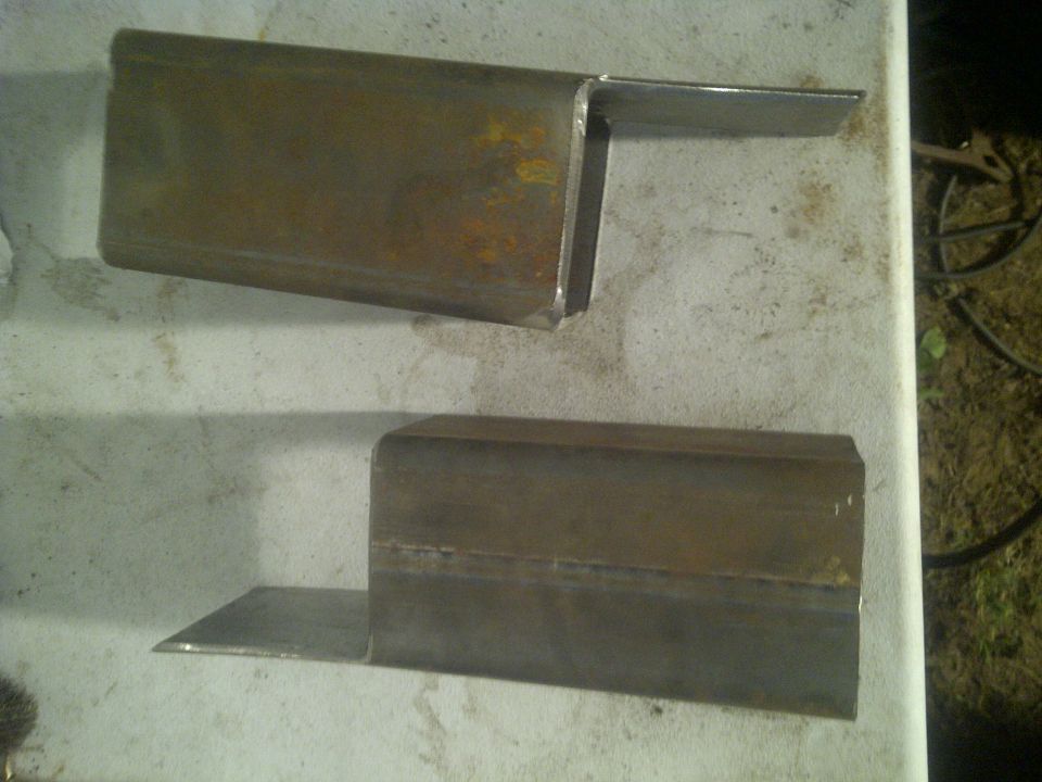 Front hangers ready to weld to the crossmember