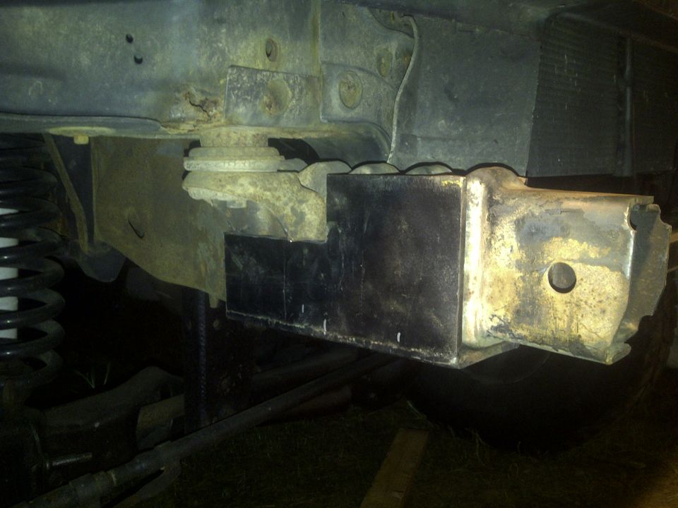 I ended up having to cut 3" off of the back of my crossmember due to my mistake of welding in the 2x4 too far foward