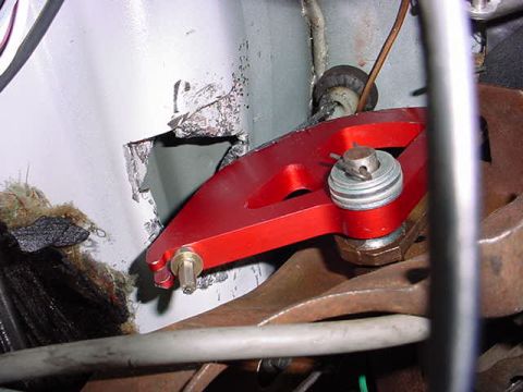 1991 Ford LTD Crown Victoria - Aftermarket pedal assembly installed on the floor of a vehicle.