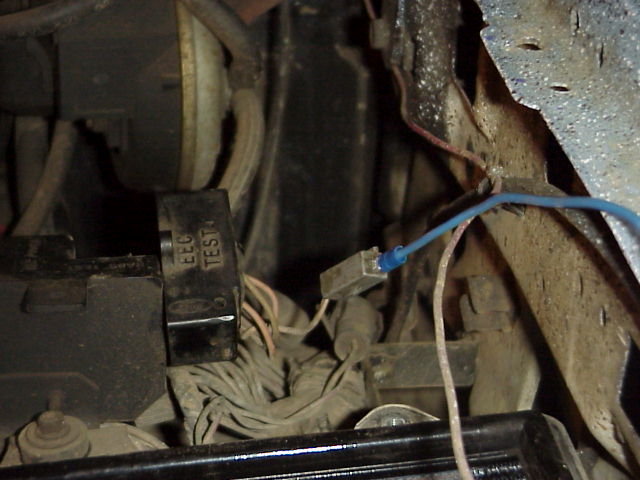 EEC test connector and engine bay wiring