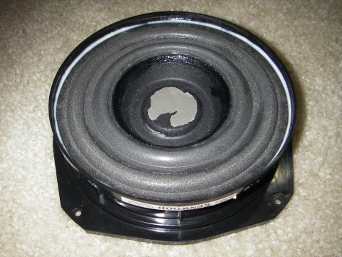 1996 BMW Z3 - back side foams both installed with the ring sandwiched in the middle. torn silver stuff is decorative, used to be on the front but i decid…