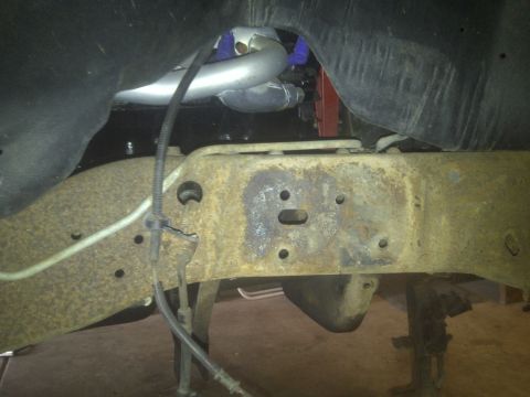 1995 Ford Bronco - Pass side coil bucket removed