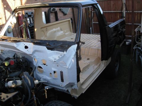 1983 Ford Bronco - This 3rd coat of black still isn't perfect, but the body now has a lot more paint coverage than the factory put on. And I'm tired of sandin…