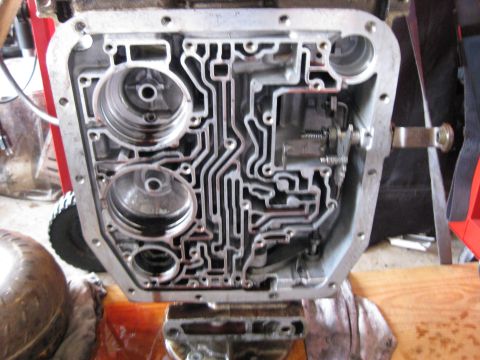 1994 Ford Bronco - Overdrive servo, Low / Reverse servo, and 2-3 Accumulator removed. Valve body gasket also removed.
