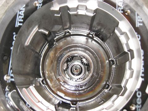 1994 Ford Bronco - Transmission torque converter interior view with visible text on gasket.