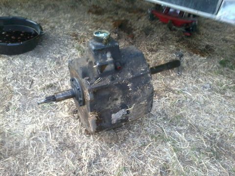 1981 Ford Bronco - Next out was the transmission and tail shaft. The shifter is a spring loaded setup where you have to push down on the "ball" cap connection…