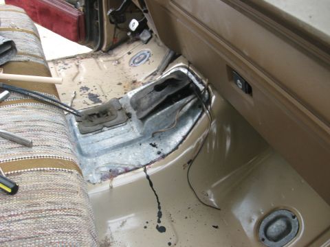 1981 Ford Bronco - With the transmission, transfer case, and mat removed, next up was the floor pan.
