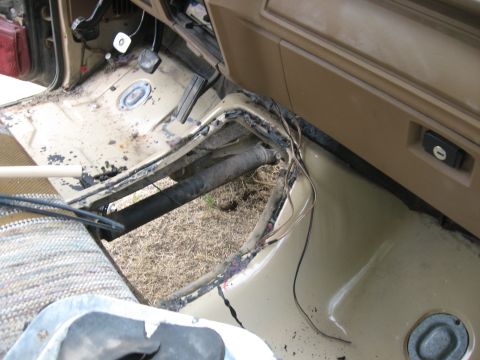 1981 Ford Bronco - Not easy to remove. The bolts were simple enough, but it's glued on with some pretty heavy duty sealant. A hammer and a flat bladed screw d…