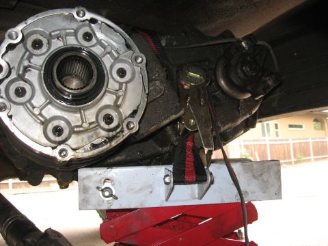 1981 Ford Bronco - A transmission jack is a HUGE HUGE plus in this project. I don't recommend doing it without one. Lowering the transmission and transfer cas…