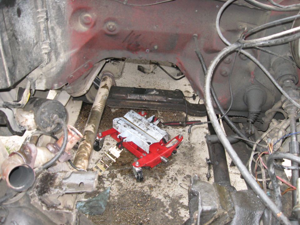 Just finished taking the engine out.