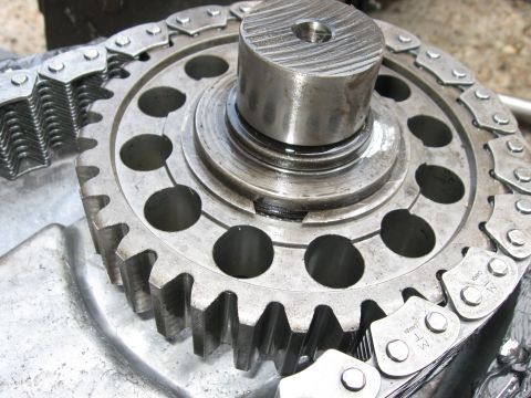 1981 Ford Bronco - This large C Clip is the ONLY thing holding the chain, gears, and tailshaft in the case once the cover is off.
