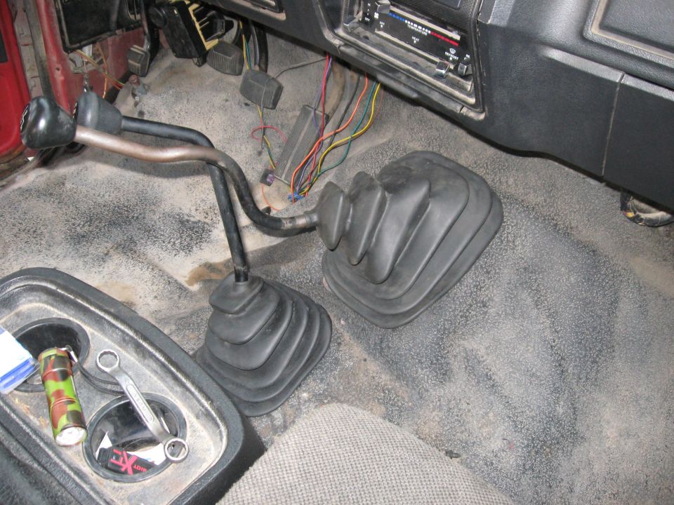 Simple Green household cleaner worked wonders to clean up the shifter boots.  They were covered in cigarette grime from the old truck and now they look new.