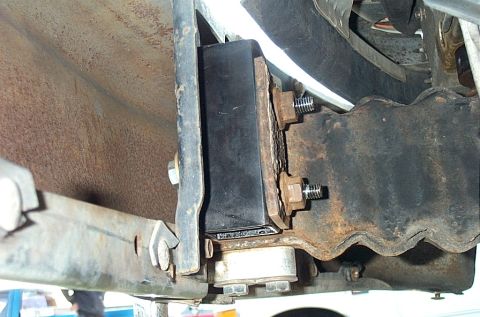 1995 Ford Bronco - front bumper mounts moved up 1" and out (I forget) 2"?