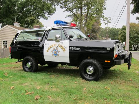 1987 Dodge 1500 - This Dodge Ramcharger police vehicle displays "Highway Patrol" markings and a light bar.