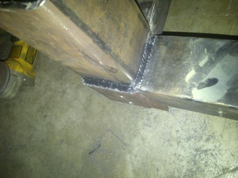 1995 Ford Bronco - Welded metal frame components, possibly part of a vehicle chassis or custom build.