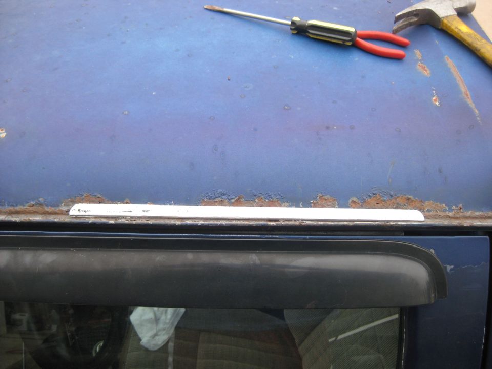 I found this piece of scrap metal to use as a patch.