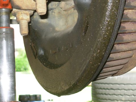 1997 Chevrolet Silverado 3500 - It's gear oil from the inner wheel seal slinging to the inside of the drum, wetting the brake shoes, and working past them to the backing p…