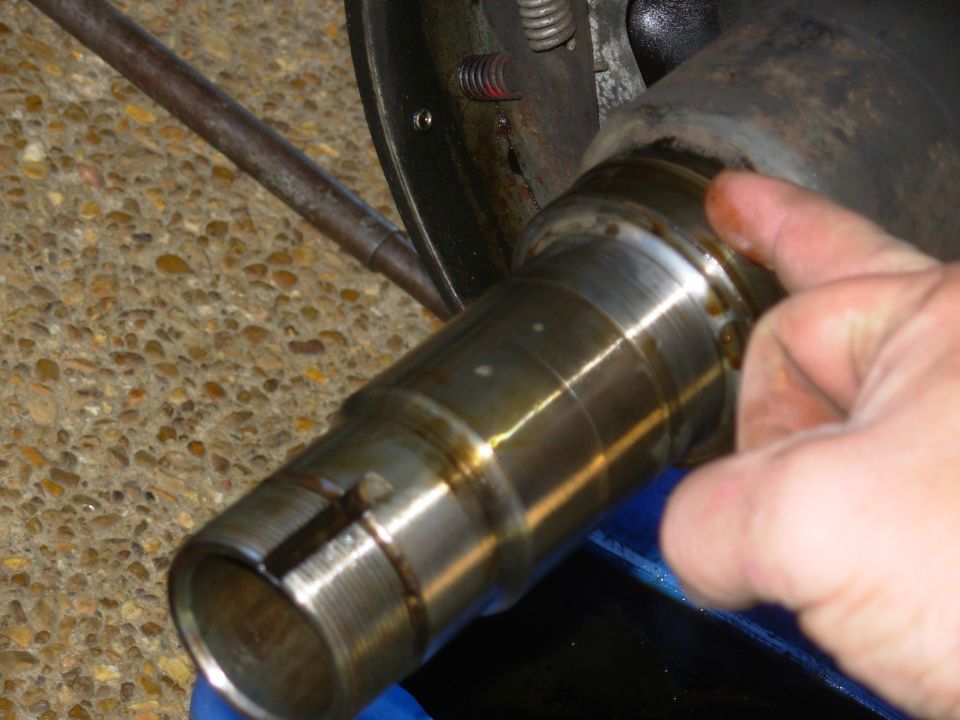 Before putting the hub back on, I oiled the seal and every surface it will touch during assembly.