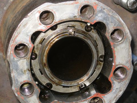 1997 Chevrolet Silverado 3500 - Since I don't have the spanner for this nut, I just put it back where it was. Since I didn't replace the bearings or remove their cups, not…