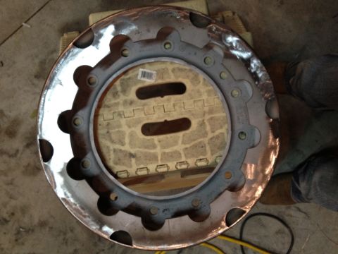 1989 Ford Bronco - This image shows a large metal wheel rim, not a 1989 Ford Bronco.