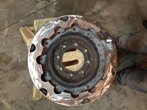1989 Ford Bronco - Close-up of a wheel hub assembly, possibly for a truck or heavy equipment.