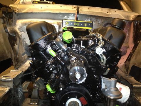1965 Ford Mustang - 302 motor mounts welded on 65 Mustang