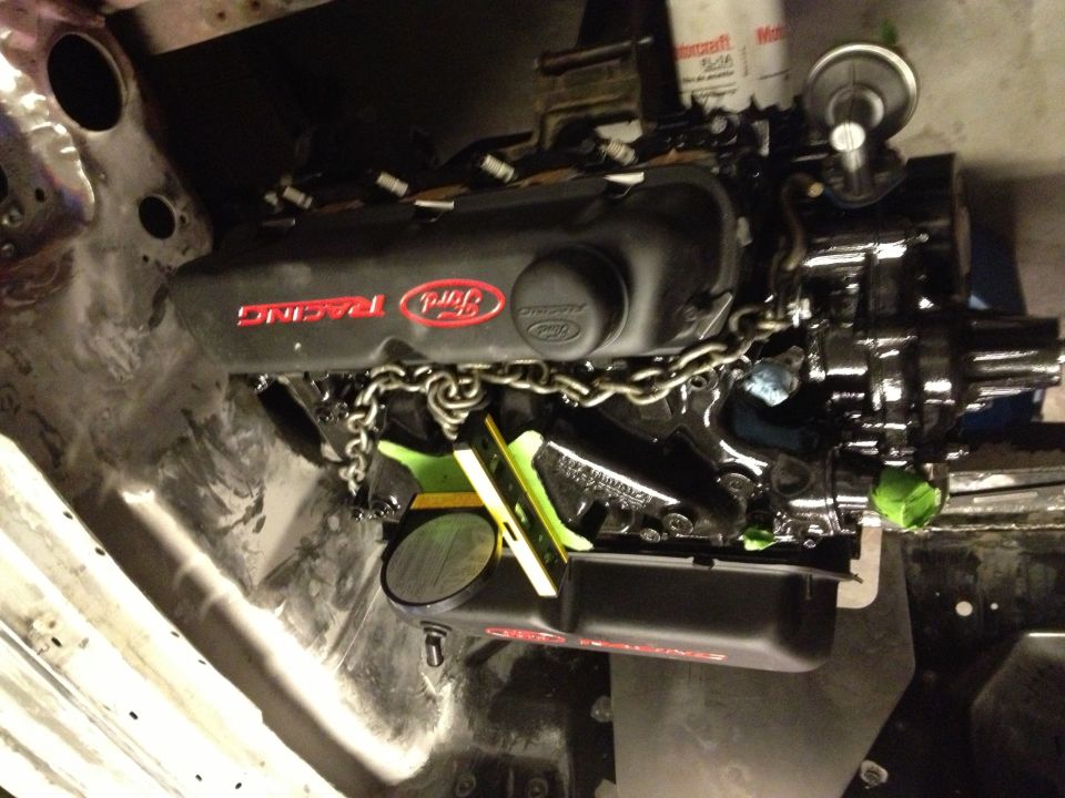 302 motor mounts welded, centered, and center 65 Mustang