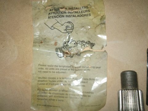 1998 Ford Crown Victoria - This document provides instructions for steering gear units, warning installers not to adjust them.