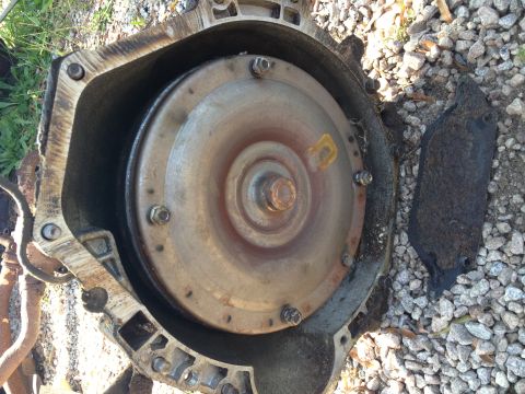 1987 Ford Ranger - This is a close-up view of a transmission torque converter, likely removed from a vehicle for repair or replacement.