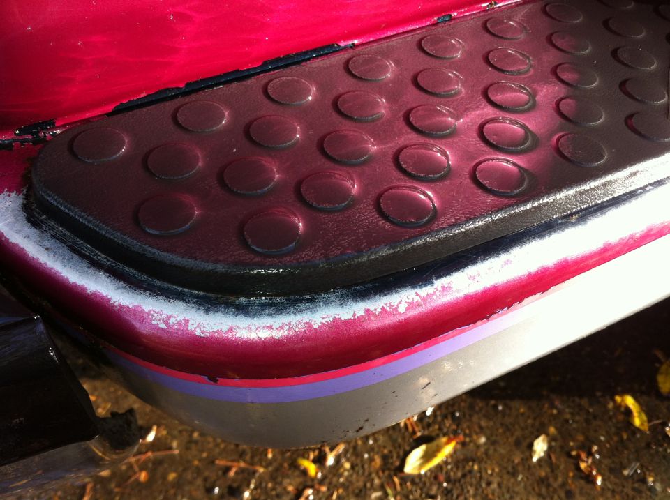 Rear fender starting to peel. It is the newest paint on the truck too...