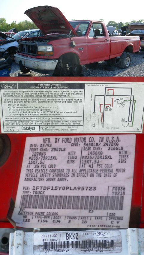 1983 Ford Bronco - '93 F150 4.9L E4OD 2WD with aftermarket cruise servo at Farrisview