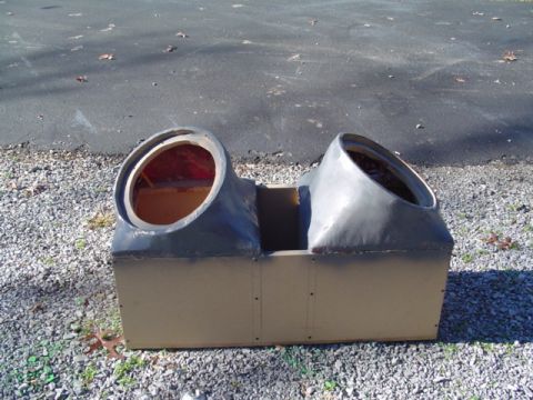 1999 Ford Taurus - Custom speaker box with two large circular openings, likely for audio equipment.