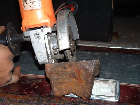 1979 Ford Bronco - eventually it removes enough material to fit the axle tube perfectly