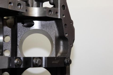 1972 Ford Ranchero - Engine block casting detail, showing machined surfaces and bolt mounting points.