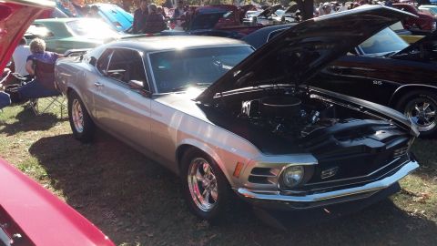 2007 Ford Mustang - Classic 1970 Ford Mustang on display at a car show event.