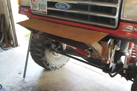 1990 Ford Bronco - Custom bumper fabrication underway on a 1990 Ford Bronco front end.