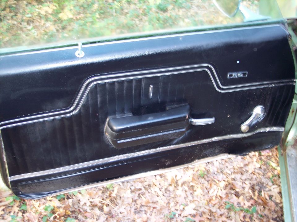 1970 Chevrolet Chevelle interior door panel with SS badge