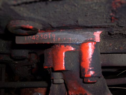 1970 Chevrolet Chevelle - Engine block casting numbers are visible, along with some red paint and grime.