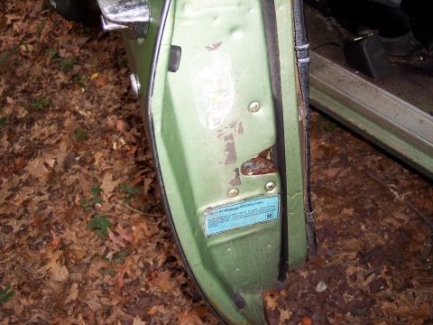 1970 Chevrolet Chevelle - The VIN plate on the door jamb of a 1970 Chevrolet Chevelle indicates the vehicle's manufacturing details.