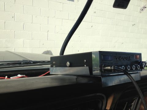1979 Ford Bronco - CB radio installed on the dashboard of a vehicle.
