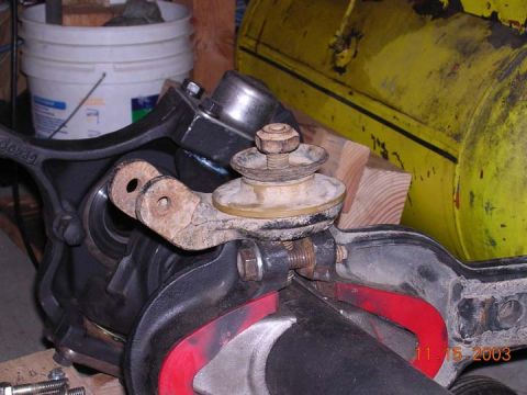 1994 Ford Bronco - before I put the spacer in, i tried to figure out the lower coil reatiner. thanks to Chris C. i made a pretty good one. i basically copied…