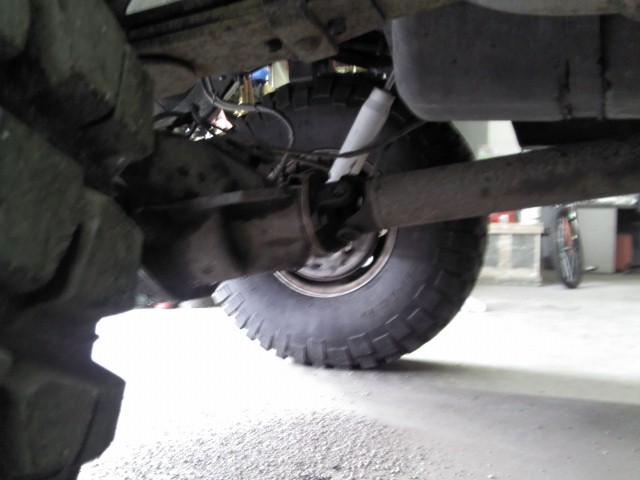1993 Ford F-150 rear axle and suspension components visible from below